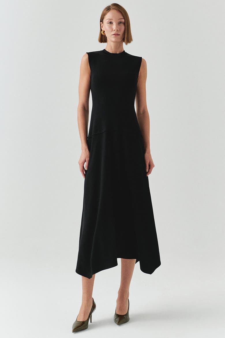 Hadlee Midi Dress, Main, color, BLACK