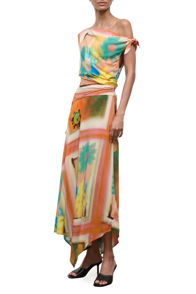 Portia Floral Print One-Shoulder Maxi Dress, Alternate, color, SUPERBLOOM