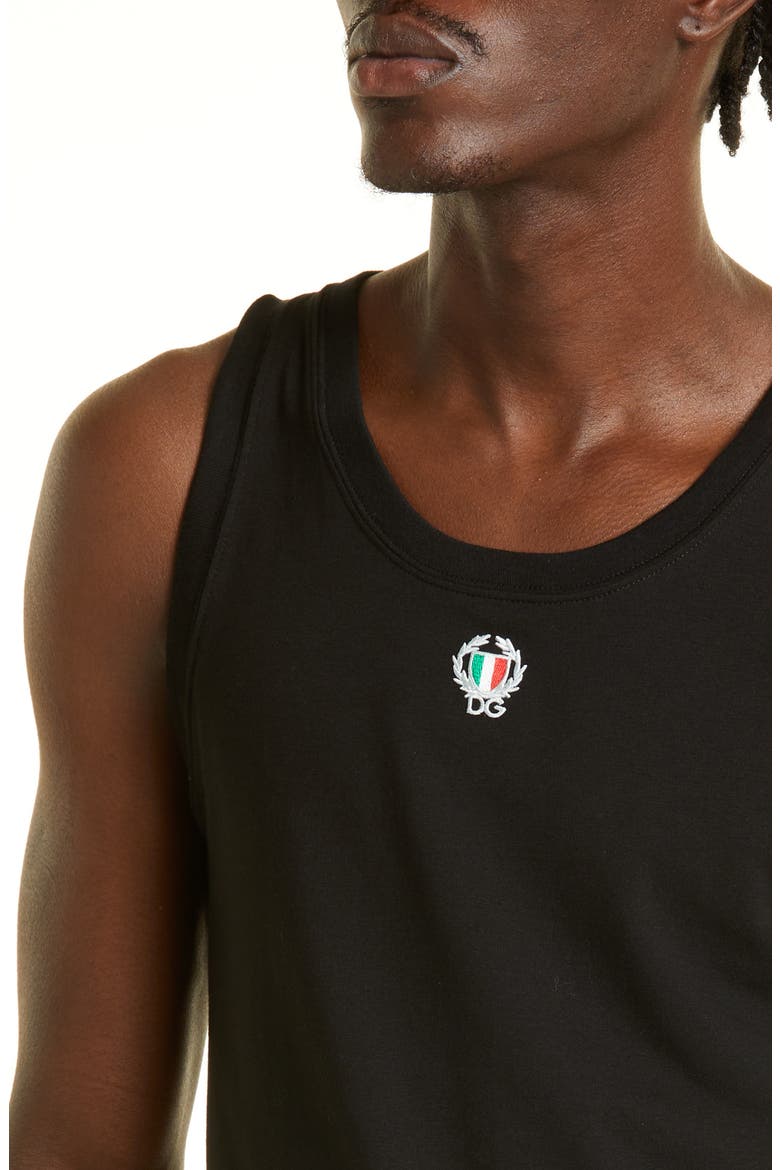 Men's Embroidered DG Patch Tank, Alternate, color, BLACK