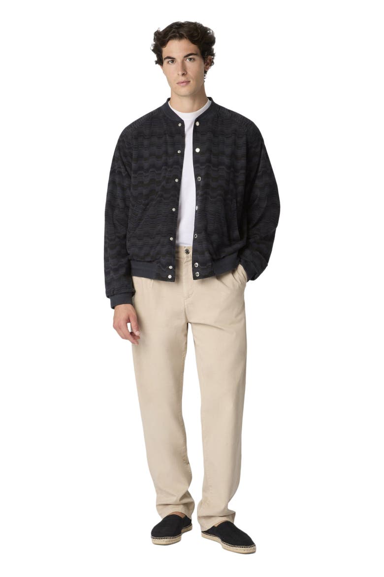 Reversible Cotton Bomber Jacket, Main, color, Beige& White