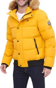 Tommy Hilfiger Arctic Snorkel Faux Fur Trim Bomber Jacket