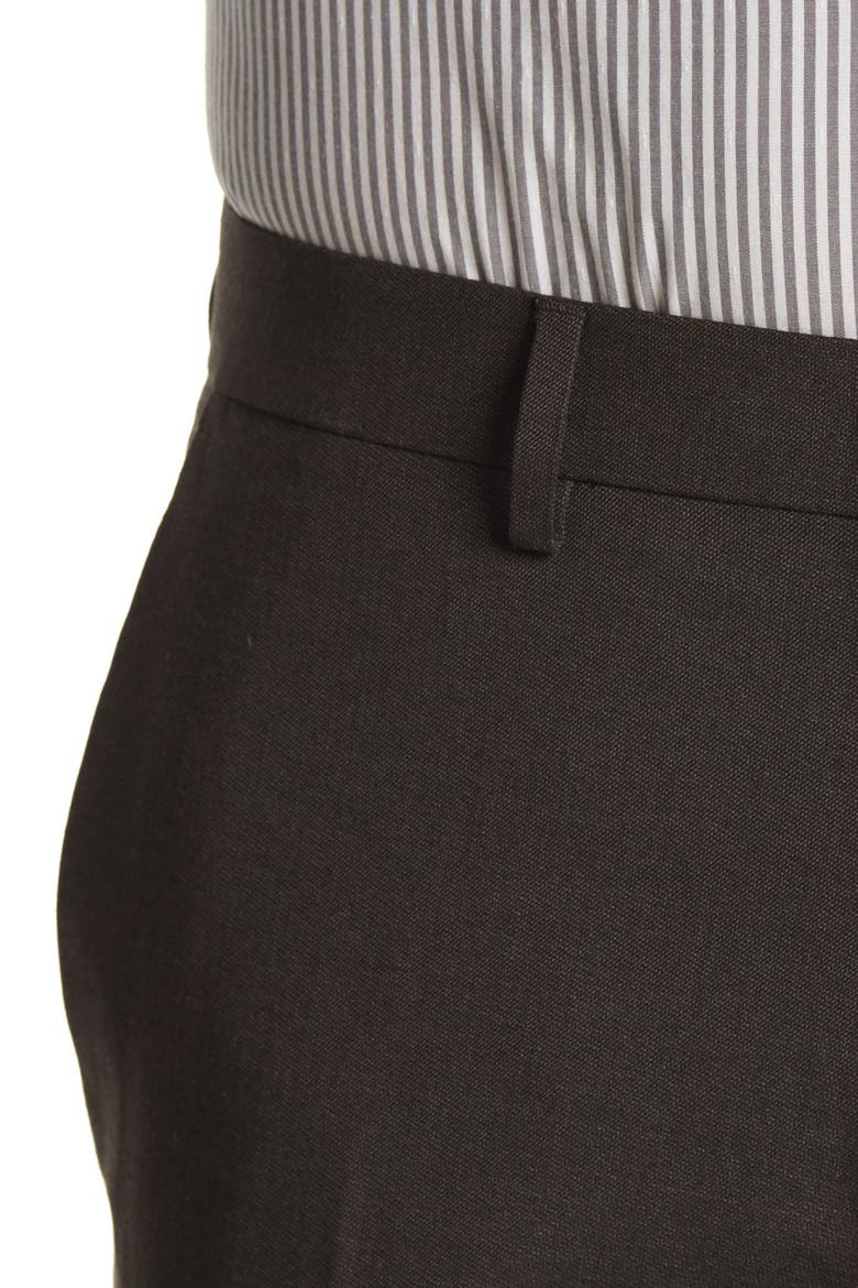 Texture Weave Slim Fit Dress Pant, Alternate, color, CHOCOLATE