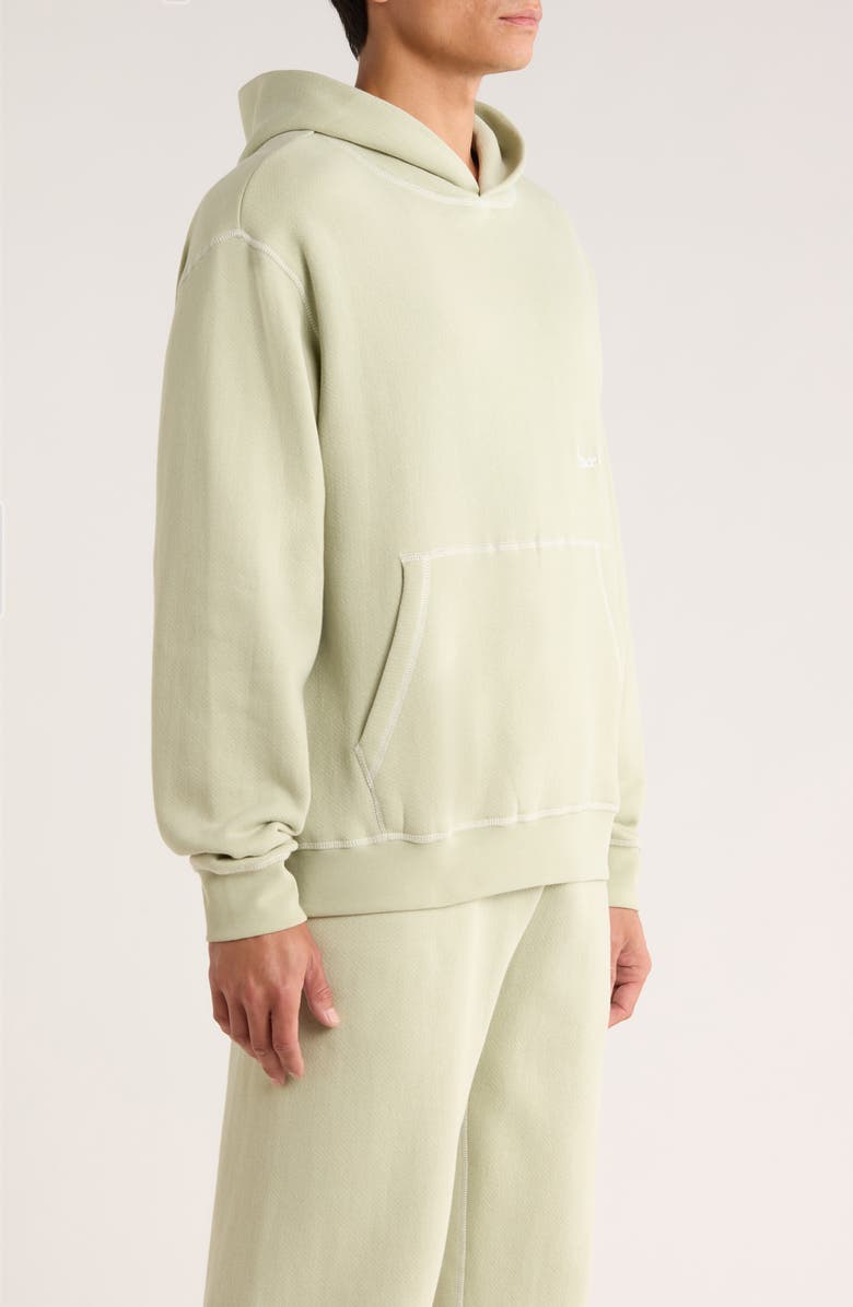 Museum of Peace & Quiet Wordmark Reverse Stitch Hoodie, Alternate, color, Sage