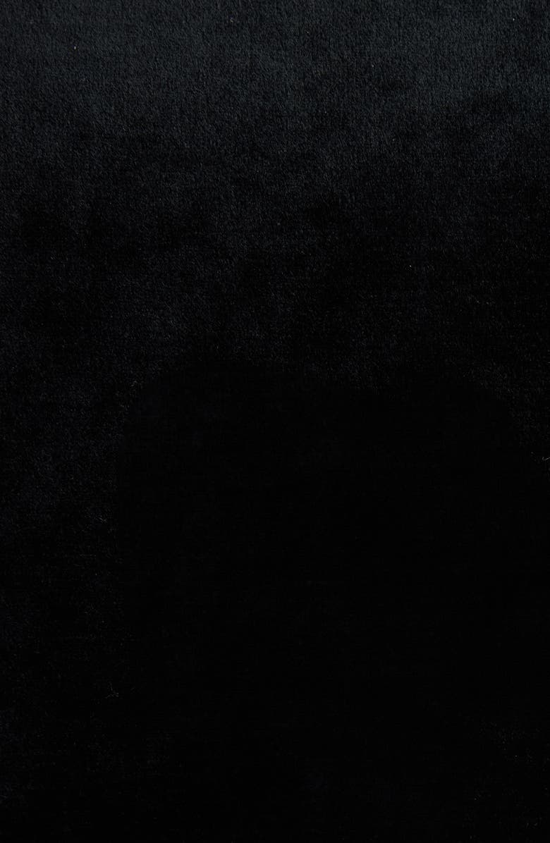 Balenciaga Sweetheart Long Sleeve Velvet Minidress, Alternate, color, 1000 Black