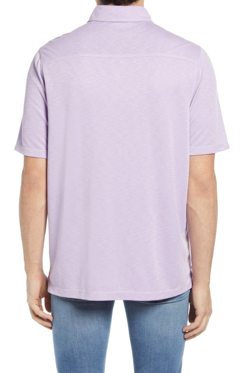 Johnston & Murphy Vintage Slub Jersey Polo, Alternate, color, Lavender