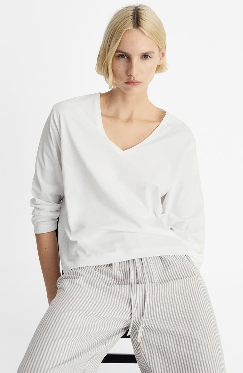 MANGO Stripe Cotton Seersucker Pajamas, Alternate, color, 