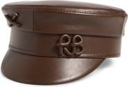 Ruslan Baginskiy Leather Baker Boy Cap