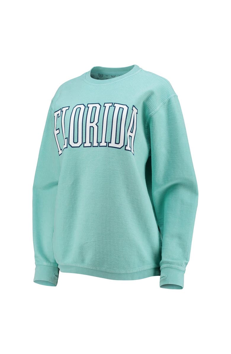 PRESSBOX Women's Pressbox Mint Florida Gators Southlawn Resort Corduroy Pullover Sweatshirt, Alternate, color, 