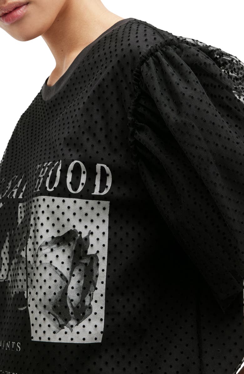 AllSaints Rosekis Tommi Mesh Graphic T-Shirt, Alternate, color,