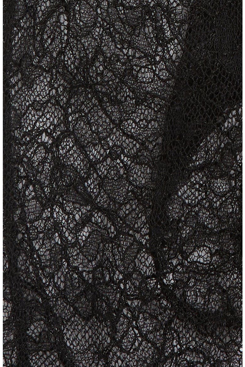 VLOGO Sheer Floral Lace Gloves, Alternate, color, NERO/ ORO