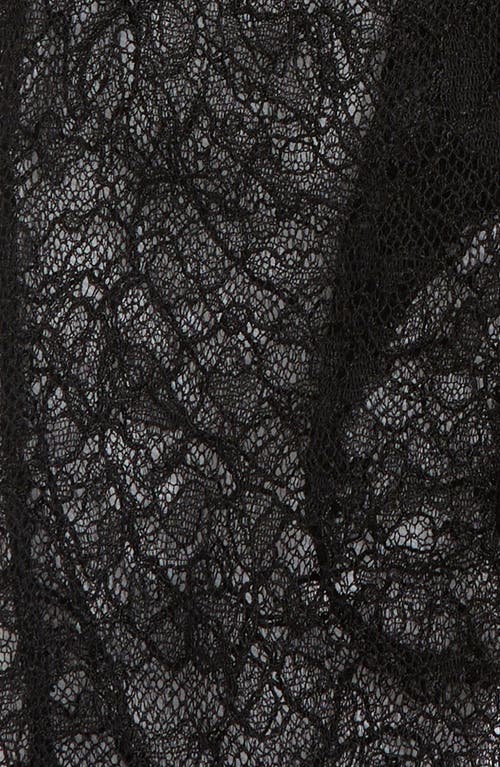 Valentino Garavani Vlogo Sheer Floral Lace Gloves In Black