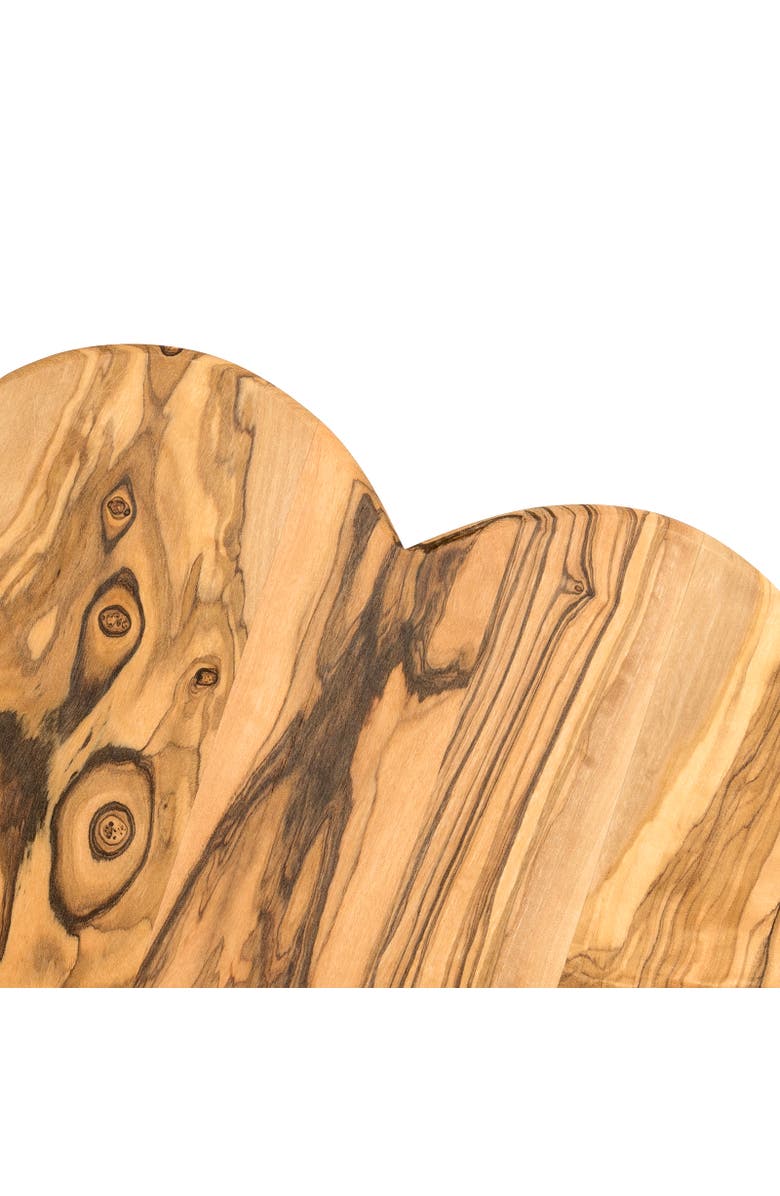 Berard Olivewood Cutting Board, Heart Shape, 8.66 x 8.27 x 0.63", Alternate, color, Brown