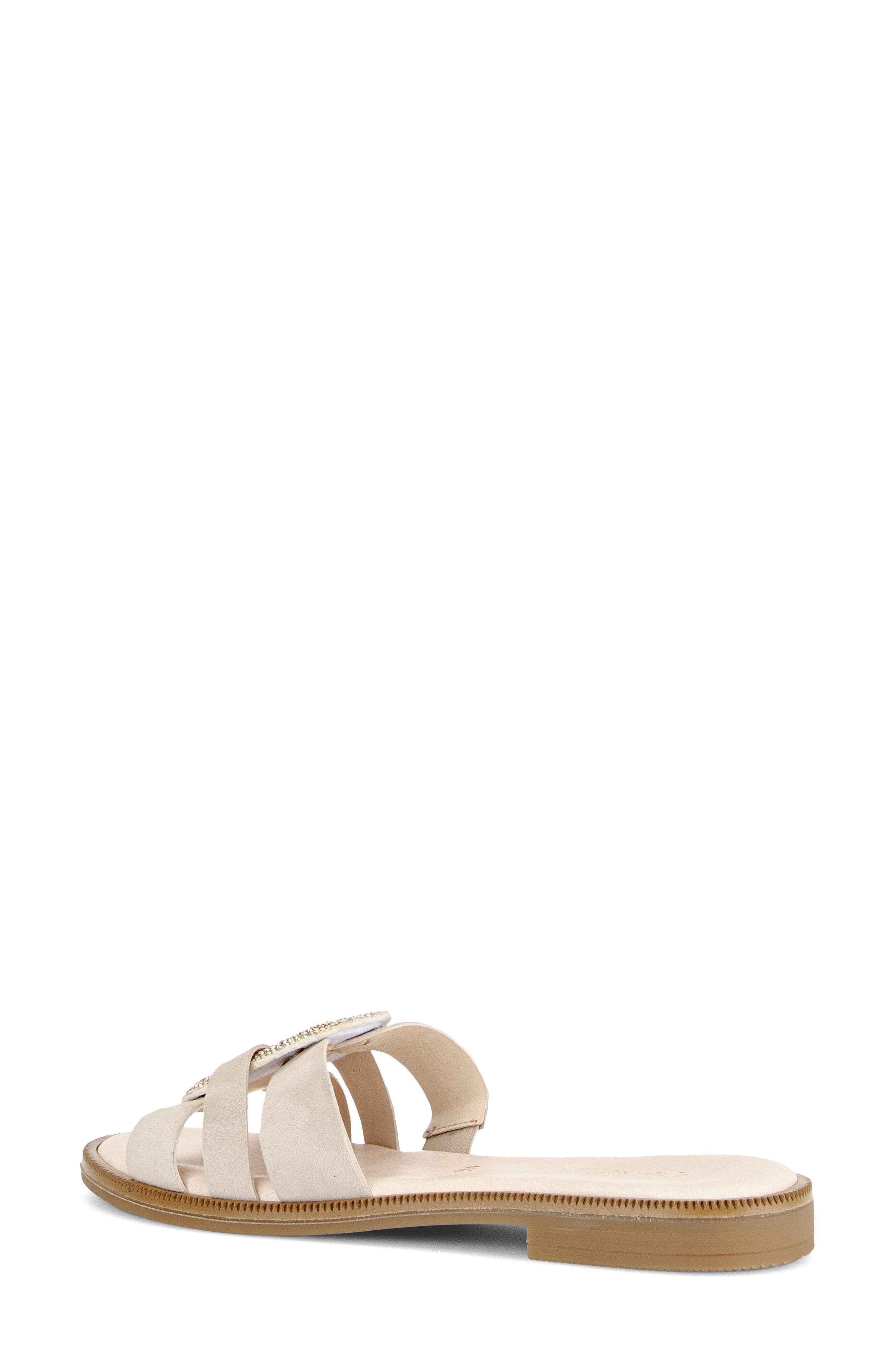 Gabor Crystal Slide Sandal, Alternate, color, Oak