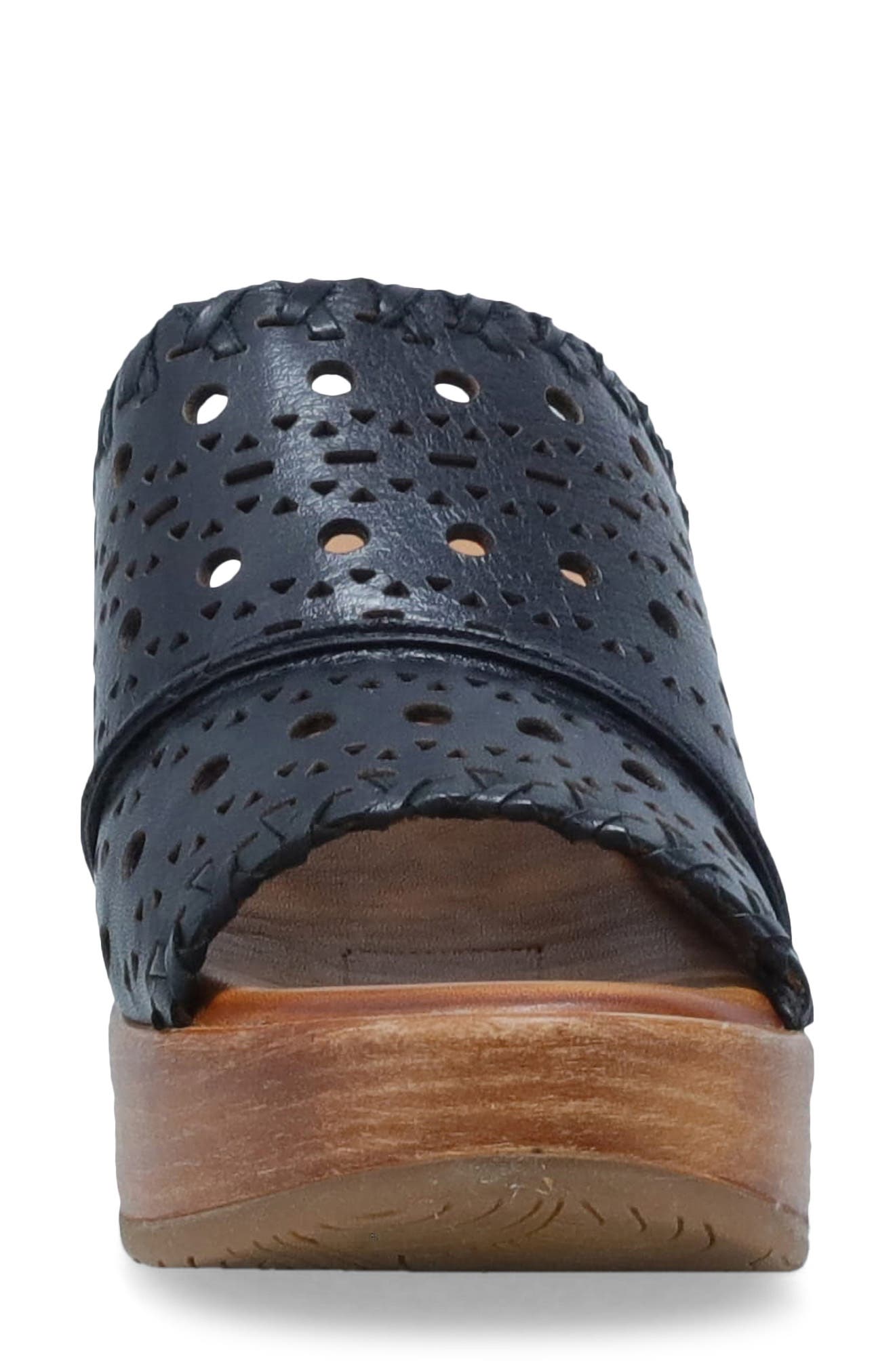 Miz Mooz Wesley Platform Wedge Slide Sandal, Alternate, color, Black