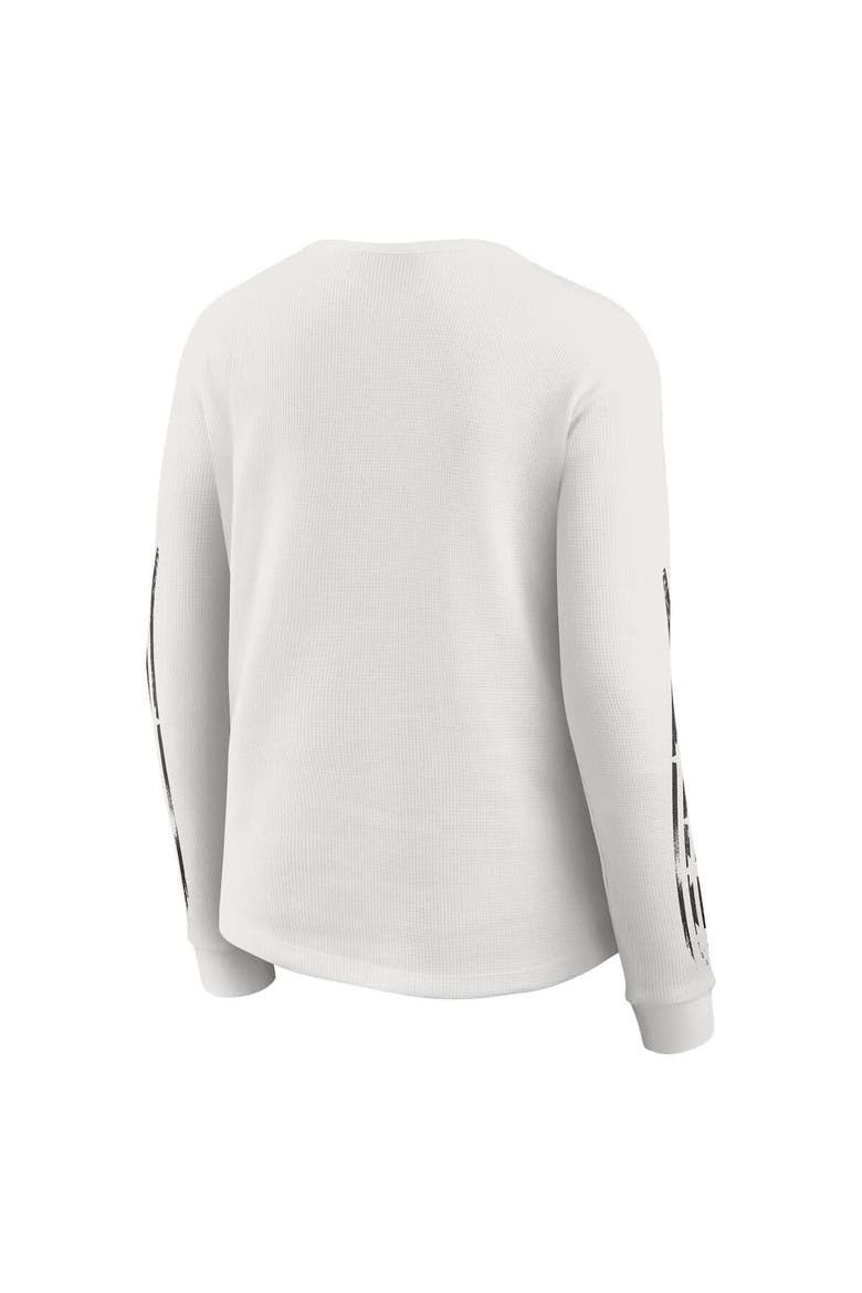 Women's WEAR by Erin Andrews  White Pittsburgh Steelers Graphic Waffle Long-Sleeve T-Shirt, Alternate, color, White