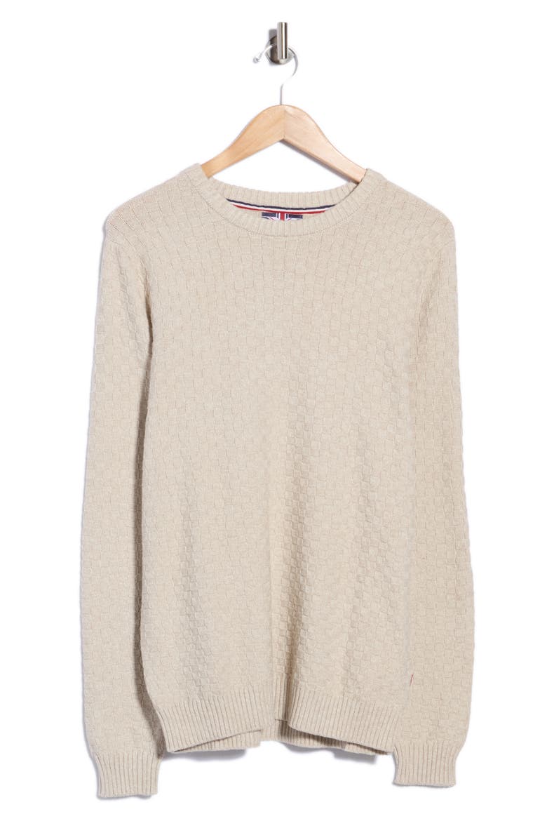 Textured Crewneck Sweater, Main, color, OATMEAL