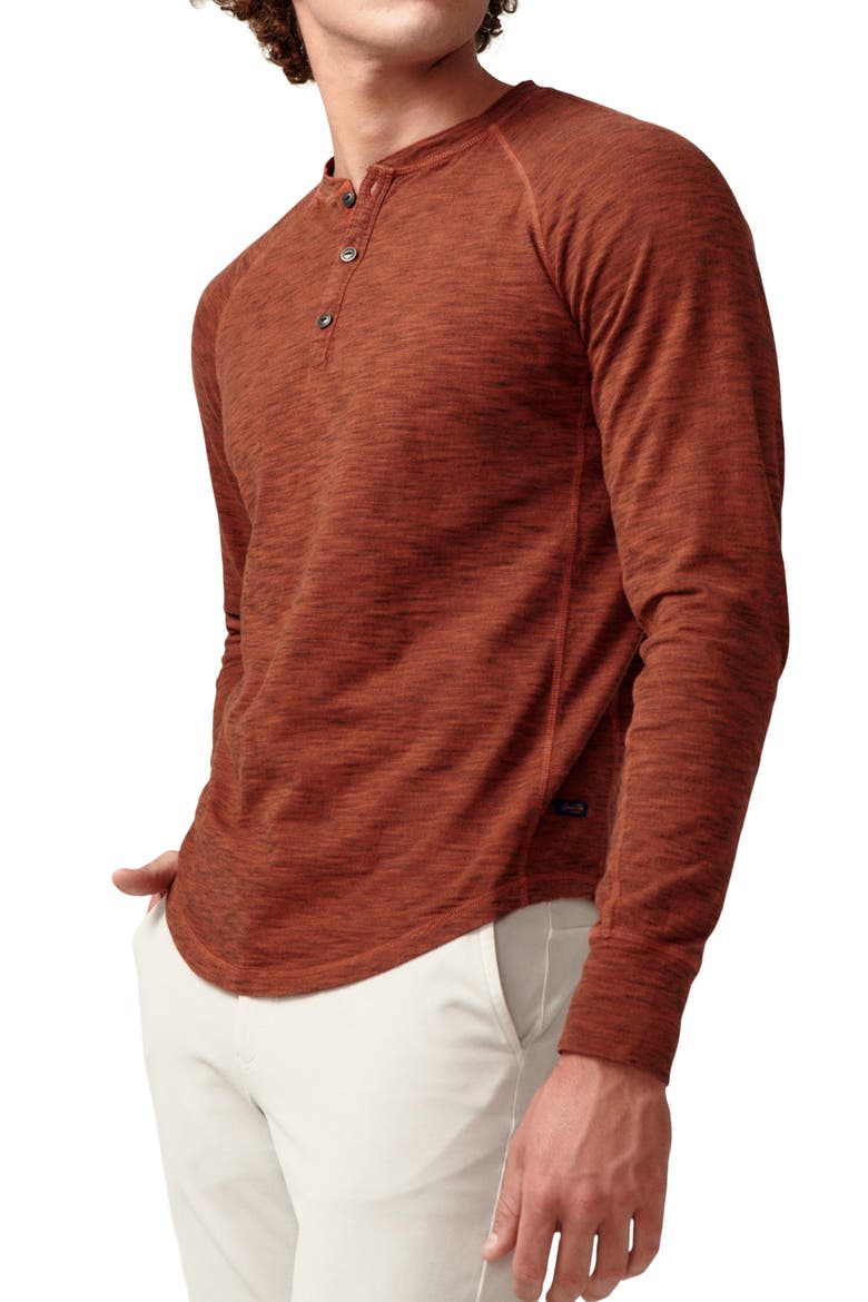 Legend Slub Long Sleeve Henley T-Shirt, Alternate, color, BRANDY