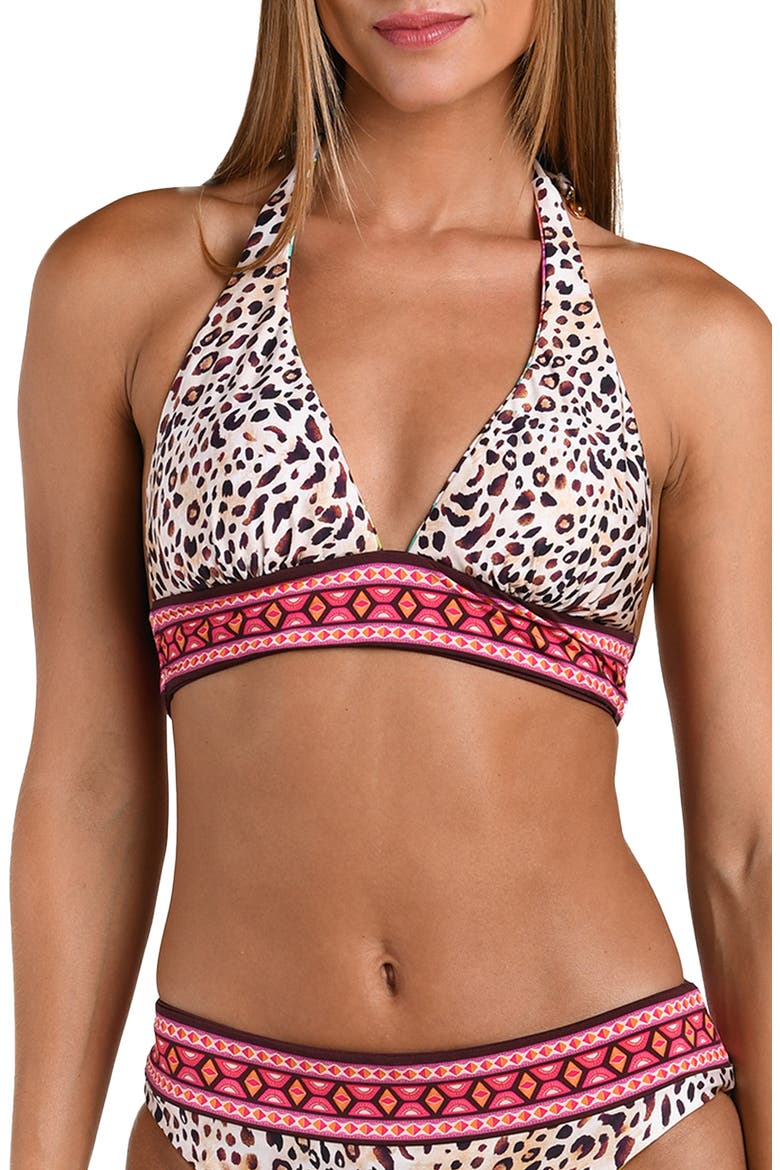 Paradise Heat Reversible Halter Bikini Top, Main, color, MULTI