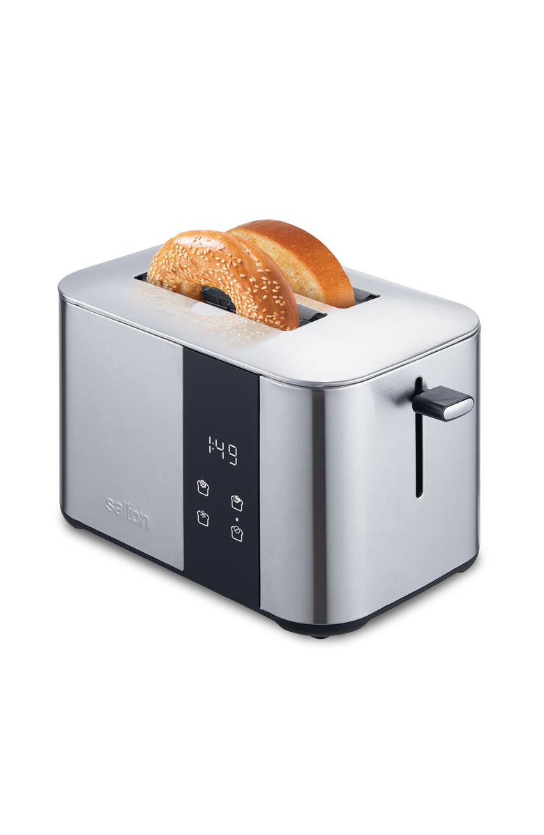 Salton Stainless Steel Digital Countdown Toaster 2 Slice, Main, color, Silver