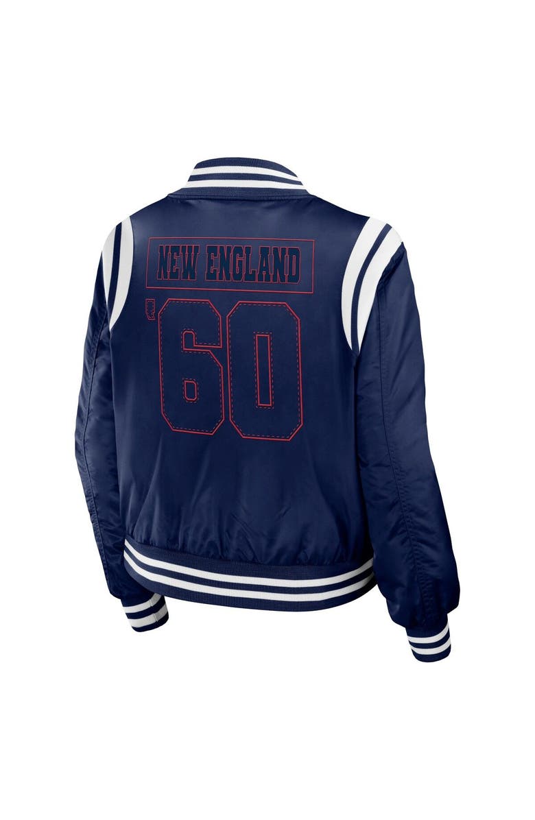 WEAR by Erin Andrews Women's WEAR by Erin Andrews Navy New England Patriots Bomber Full-Zip Jacket, Alternate, color, Navy