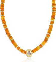 The Lovery Fine Jewelry Orange Bead Rondel Necklace