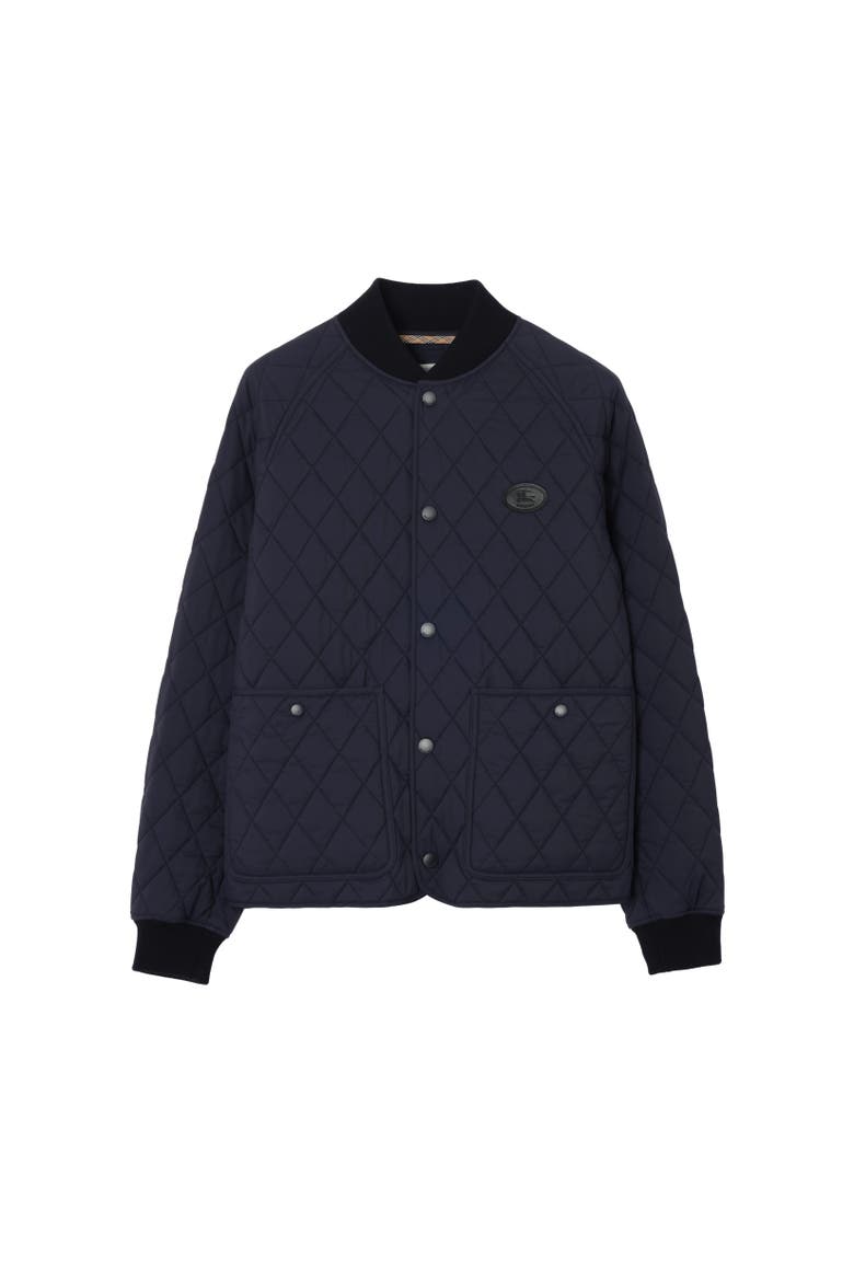 Quilted Nylon Jacket, Alternate, color, Navy