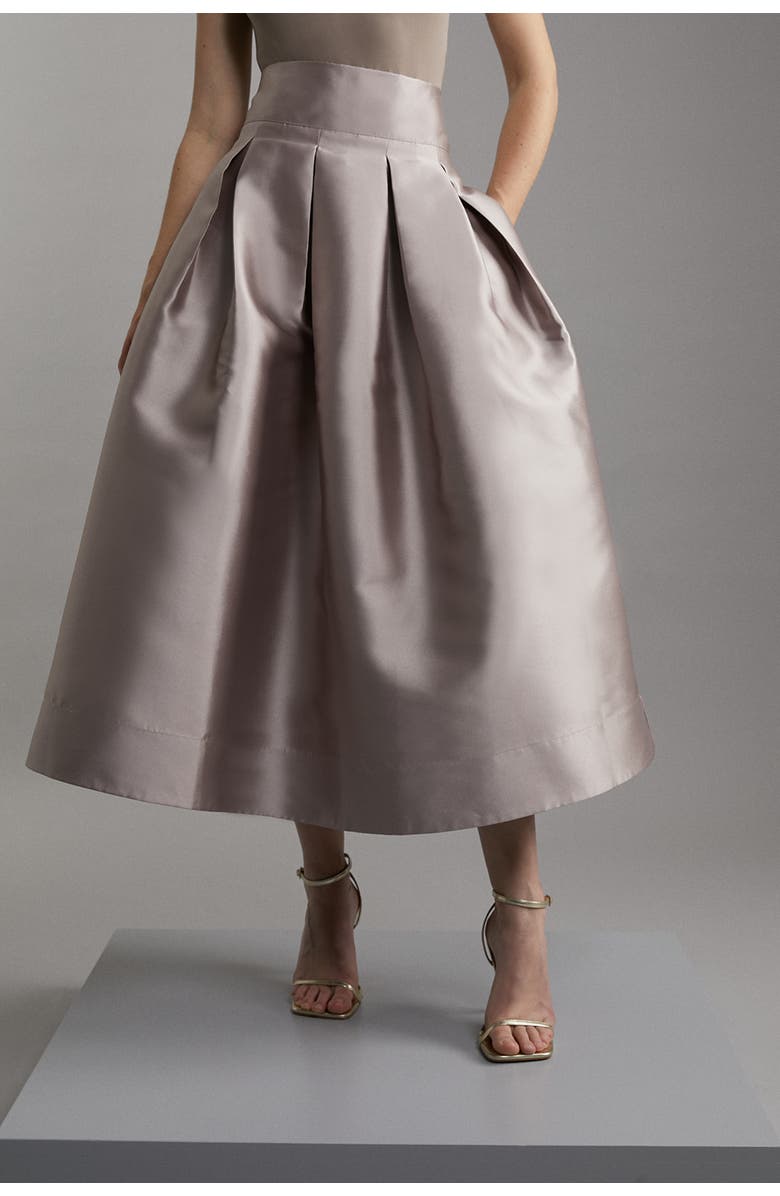 Karen Millen Twill Woven Prom Maxi Skirt, Alternate, color, 