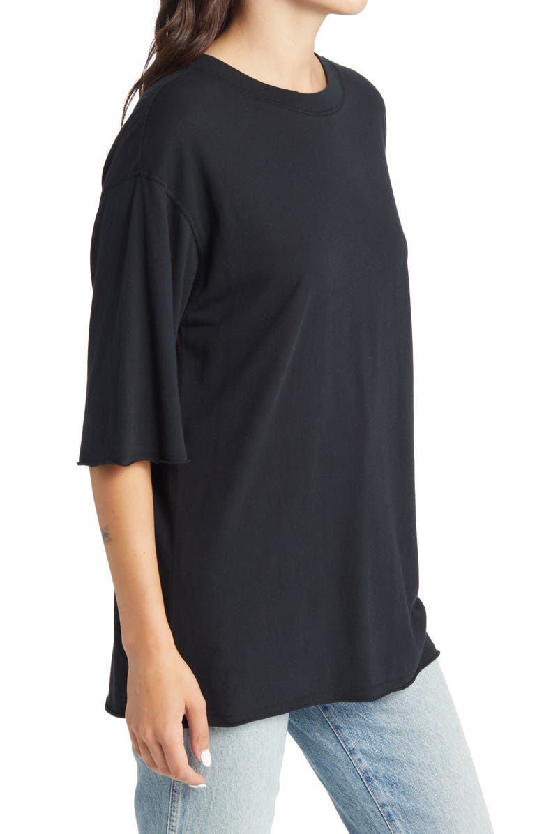 Treasure & Bond Women's Contrast Stitch Oversize Organic Cotton Blend T-Shirt, Alternate, color, 