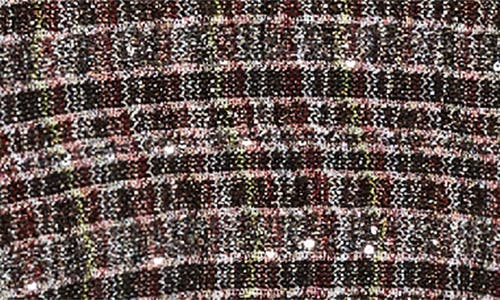 Missoni Long Sleeve Sequin Check Wool Blend Dress In Brown