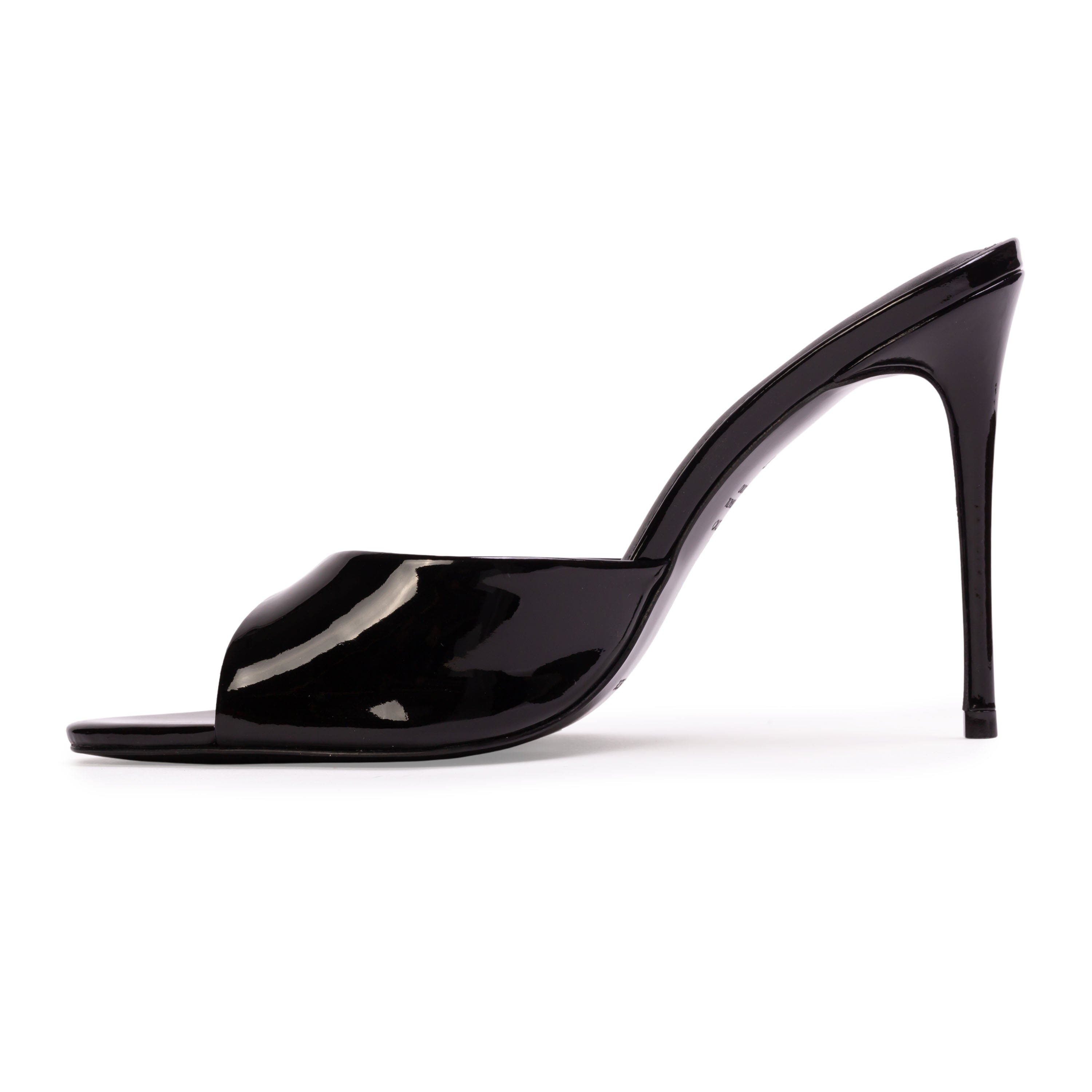 BLACK SUEDE STUDIO Jazz 100 Patent Mule, Alternate, color, Black Patent Leather