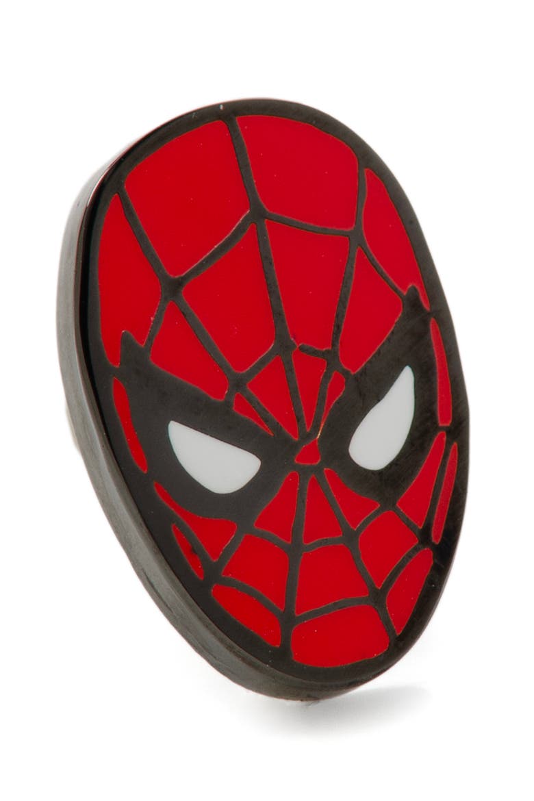 3-Pack Spider-Man Crew Socks & Lapel Pin Set, Alternate, color, BLACK MULTI