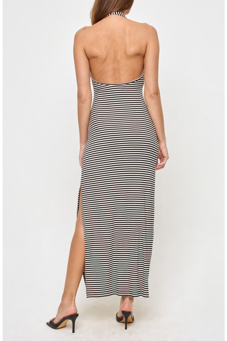 London Halter Midi Dress, Alternate, color, SEE BOTH SIDES STRIPE