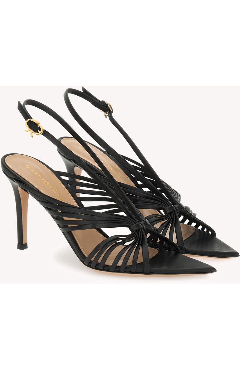 Gianvito Rossi Muse 85 Sandal, Alternate, color, Black Leather