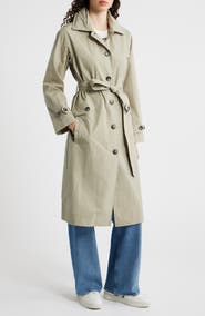 Bernardo Paperweight Long Raincoat