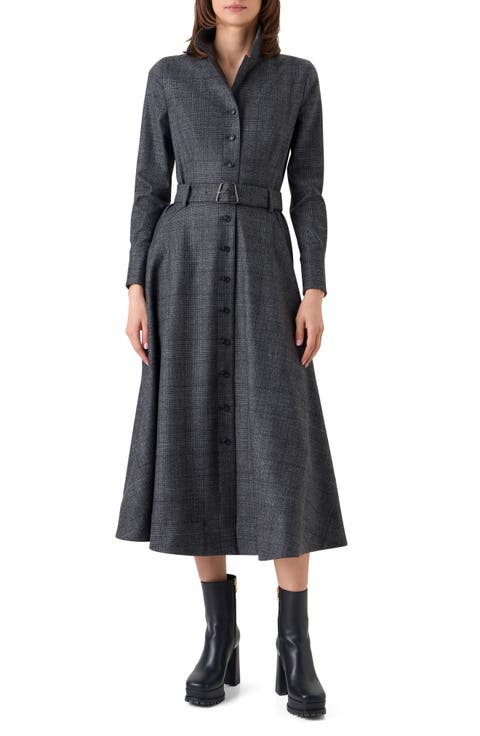 Prince Wool Flannel Midi Shirtdress