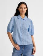Albaray Stripe Short Sleeve Blouse