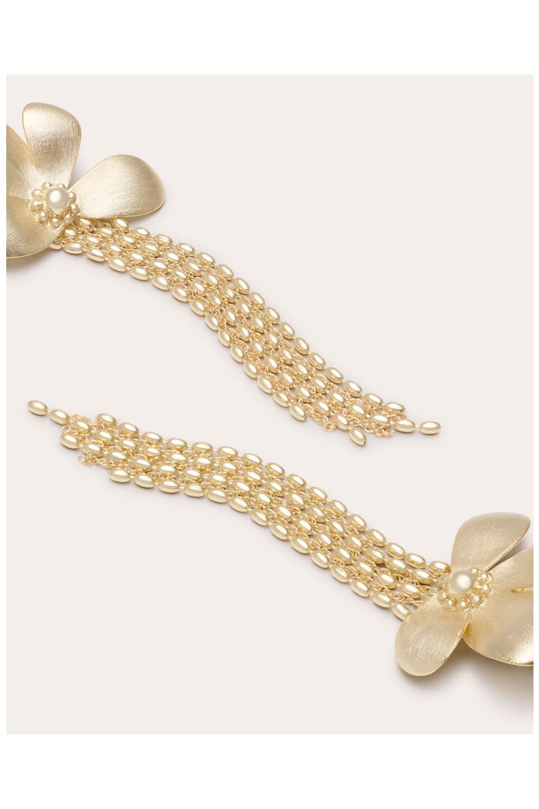 Anaya Flower Drop Earrings, Alternate, color, GOLD