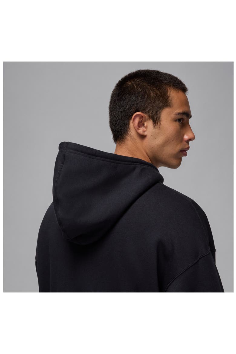 Brooklyn Fleece Oversize Hoodie, Alternate, color, BLACK/ SAIL
