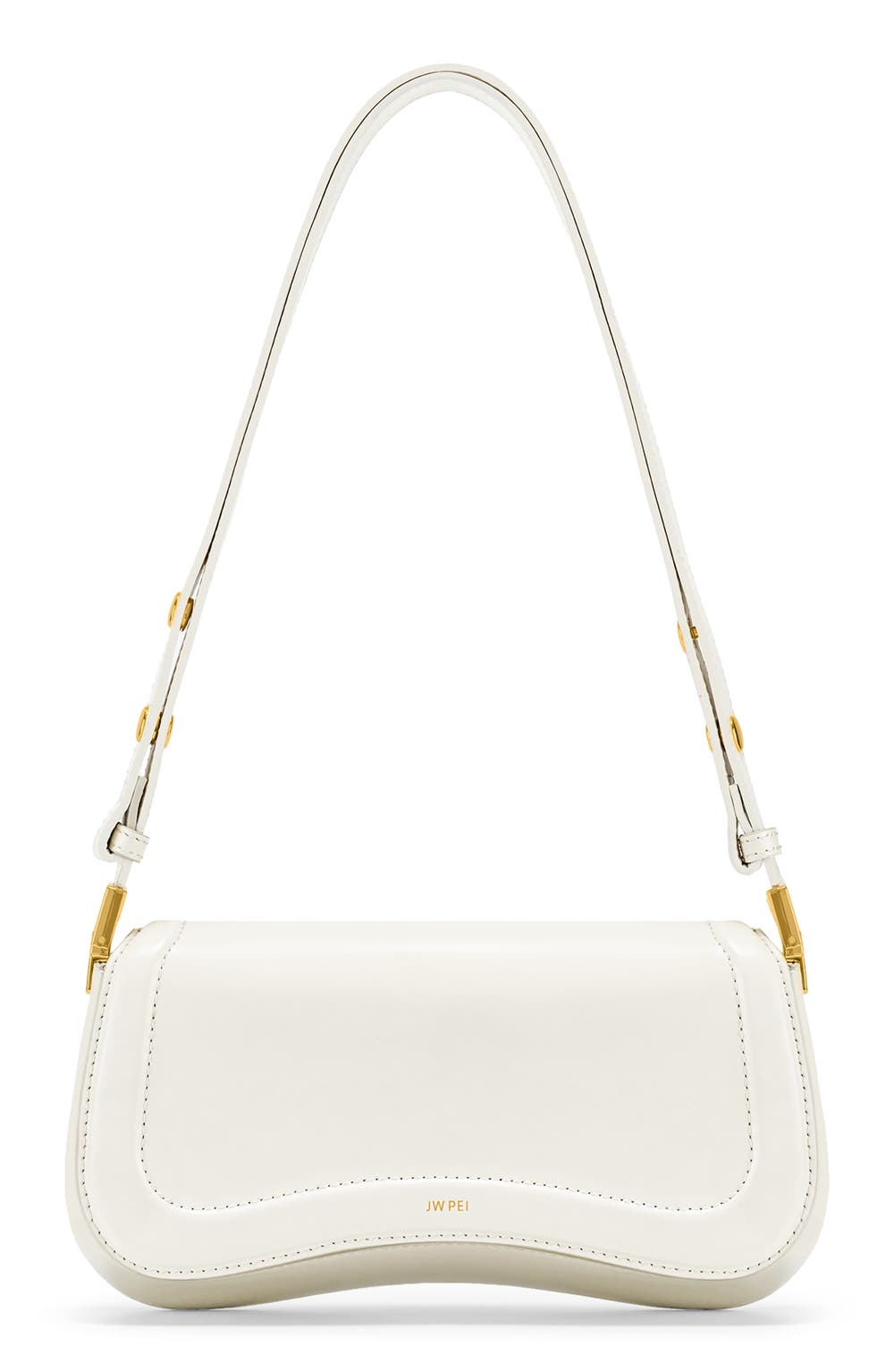 Joy Faux Leather Shoulder Bag, color, WHITE