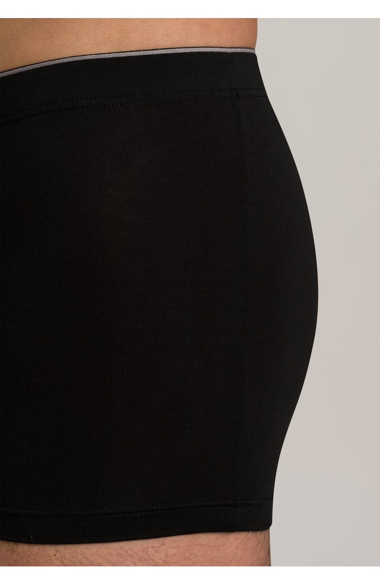 Hanro Cotton Boxer Brief, Alternate, color, Black