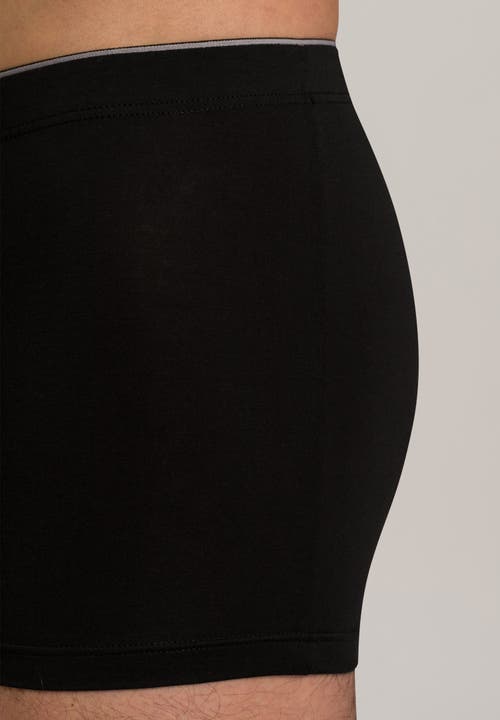 Hanro Cotton Boxer Brief In Black