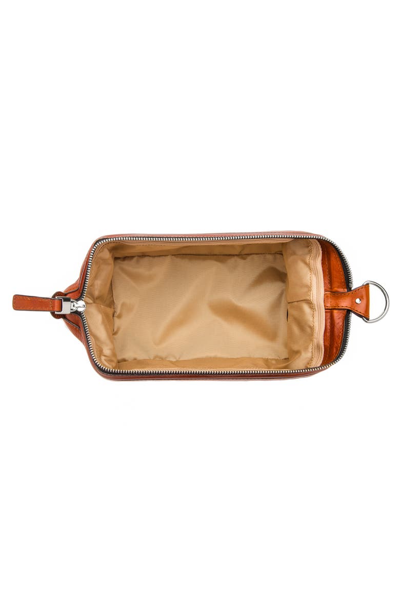 Bosca Leather Dopp Kit, Alternate, color, Amber