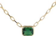 The M Jewelers The Green Solitaire Pendant Necklace
