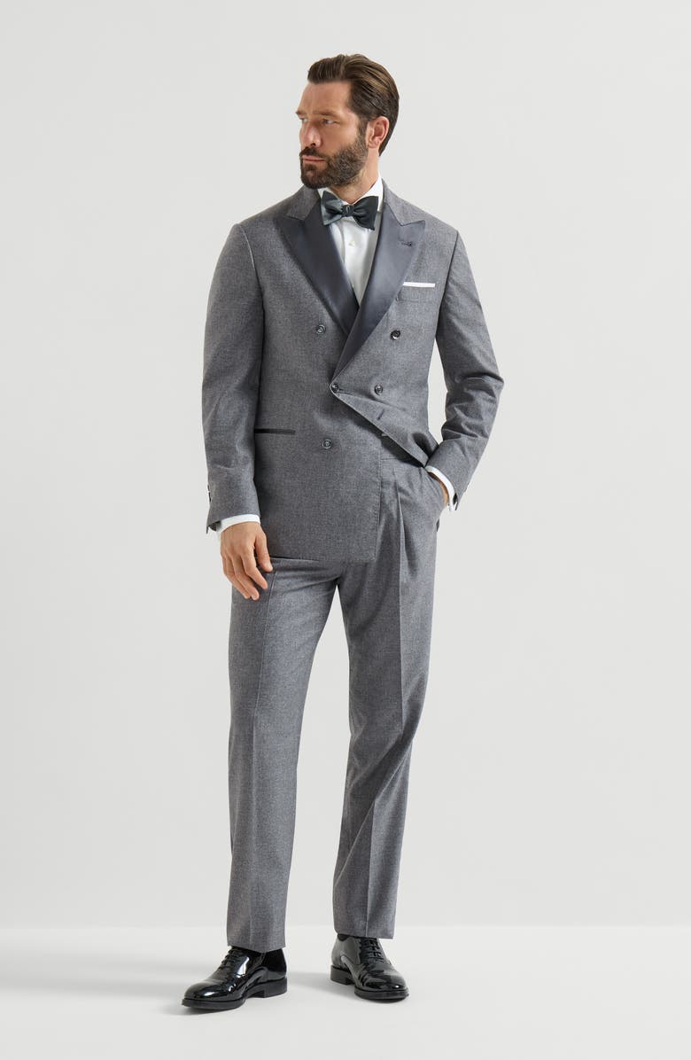 Brunello Cucinelli Tuxedo with peak lapel, Alternate, color, Grey