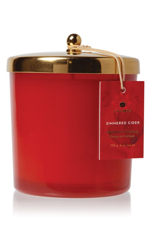 Thymes Simmered Cider Harvest Red Poured Candle In Red