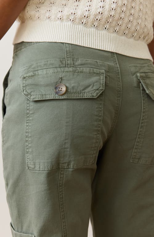 Marine Layer Aria Straight Leg Cargo Pants In Vintage Olive