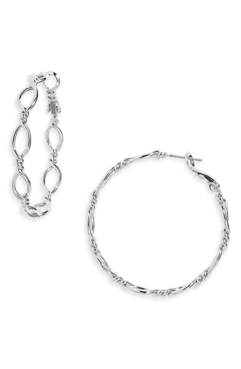 Twisted Figure 8 Hoop Earrings