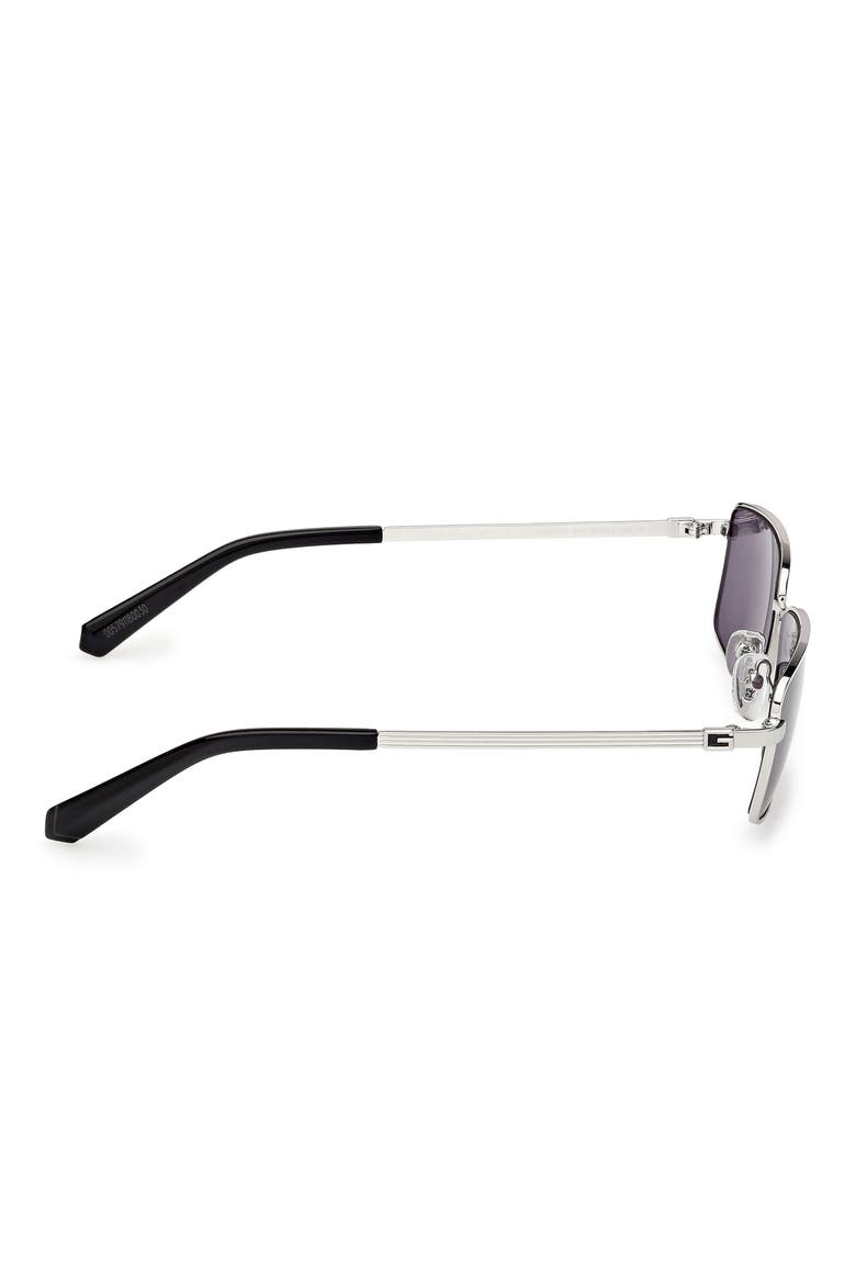 Rectangular Sunglasses, Alternate, color, SHINY LIGHT NICKELTIN / VIOLET
