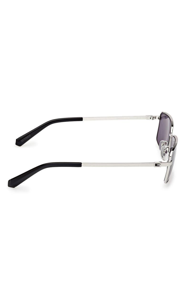 GUESS Rectangular Sunglasses, Alternate, color, Shiny Light Nickeltin / Violet