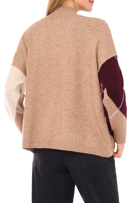 Halogen ® Argyle Mock Neck Sweater In Multi
